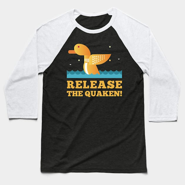 Quack - Release The Quaken - dark Baseball T-Shirt by ShirzAndMore